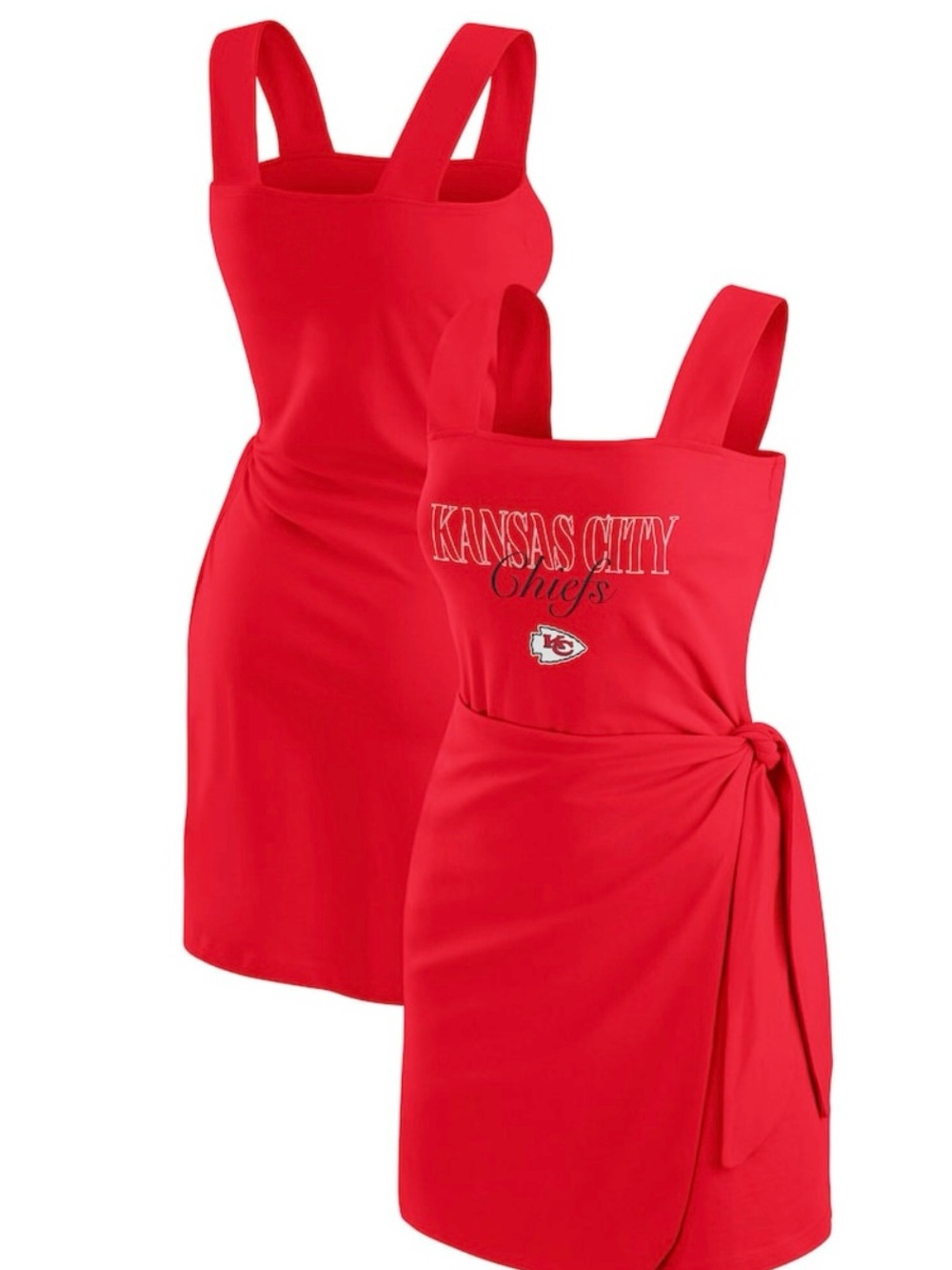 Kansas City Chiefs Red Women's Sleeveless Wrap Dress